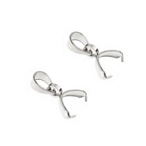 Lot de 2 bélières en acier - Créalia - 4 x 3 mm - Argenté