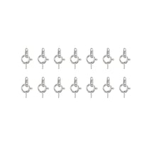 Set de 14 fermoir ressort - Créalia - 6 mm - Argenté