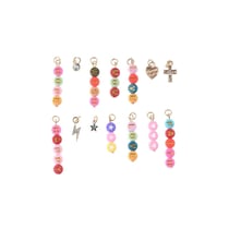 Pendentifs alphabet x14 - Créalia
