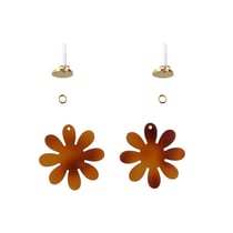 Kit boucles d'oreille fleur Créalia - Résine - Terracotta