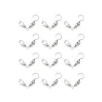 Lot de 12 cache nœuds coquillage Créalia - Acier - Argent - Ø 7 mm