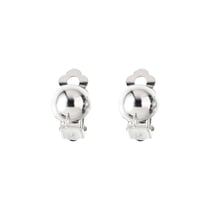 Lot de boucles d'oreille clip Créalia - Acier - Argent - Ø 12 mm