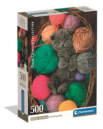 Puzzle Compact 500 pièces - Fluffy Kitten - Clementoni