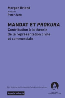 Mandat et prokura - contribution a la theorie de la representation civile et commerciale
