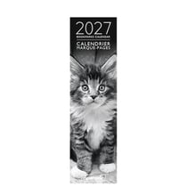 Calendrier marque-pages 2027 Pictura - Photo chats noir et blanc