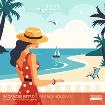 Calendrier 2027 Pictura - Vacances rétro - 30 x 30 cm