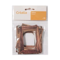 Lot de 10 cadres Créalia - Imprimé bois