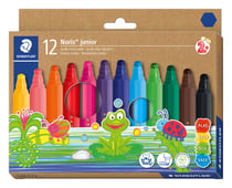 Etui de 12 feutres coloriage hexagonaux Noris Junior - Staedler - Pointe large