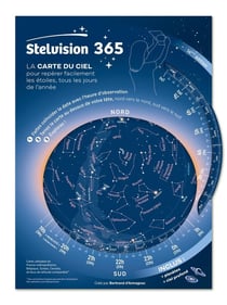 Stelvision 365 : La carte du ciel pour repérer facilement les étoiles, tous les jours de l'année (16e édition)
