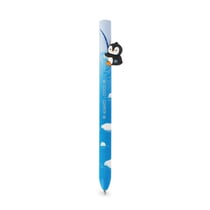 Stylo bille rétractable Legami - Pingouin - bleu