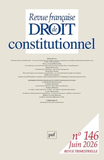Revue française de droit constitutionnel n.146 (édition 2026)