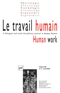 Revue Le travail humain n.89