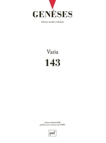 Genèses n.143 : 2026-2