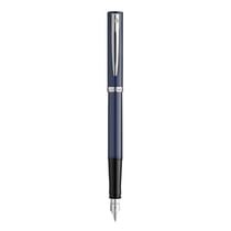 Stylo plume Waterman® Allure Impression Bleu CT - Laque bleue avec finition palladium - Plume moyenne en acier inoxydable - Avec une cartouche bleue
