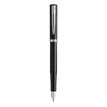 Stylo plume Waterman® Allure Impression Noir CT - Laque noire avec finition palladium - Plume moyenne en acier inoxydable - Avec une cartouche bleue