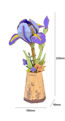 Puzzle 3D 73 pièces - Purple iris - Rowood