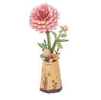 Fleurs en bois 3D DIY - Pink Dahlia
