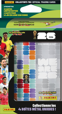 Boite métal pocket - Coupe du monde de la FIFA 26™ jeu de cartes à collectionner - 3 pochettes + 3 cartes en édition limitée