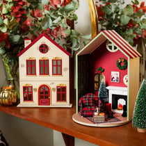 Lot de 2 lampadaires décoratifs miniatures - Noël - Créalia