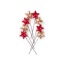 Étoiles décoratives – Rouge et doré