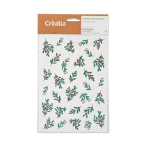Set*3 Feuilles de décalcomanies – Motifs de Noël nature pour bougies