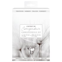 Coffret de correspondance Clairefontaine - Condoléances - 8 enveloppes Pollen C6 114 x 162 mm 120 g/m²  et 8 cartes pliées 110 x 155m 185 g/m² 