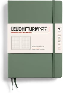 Carnet Leuchtturm 1917 - Olive - A5 14,5 x 21 cm - 251 pages pointillées