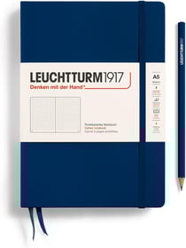 Carnet Leuchtturm 1917 - Bleu marine - A5 14,5 x 21 cm - 251 pages pointillées