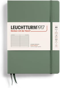 Carnet Leuchtturm 1917 - Olive - A5 14,5 x 21 cm - 251 pages lignées