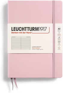 Carnet Leuchtturm 1917 - Rose - A5 14,5 x 21 cm - 251 pages lignées