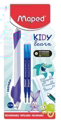 Stylo d'apprentissage effaçable Maped - Kidy Learn Magic - bleu - avec 2 recharges