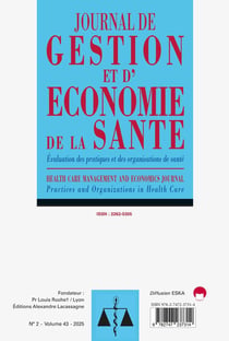 Journal de gestion et d'économie de la santé n.43/2