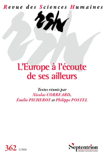 Revue des Sciences Humaines n.362 : L'Europe à l'écoute de ses ailleurs