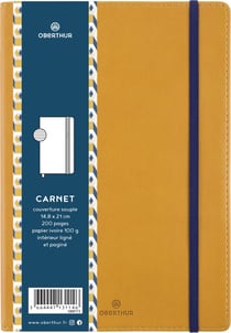 Carnet Oberthur - safran - A5 14,8 x 21 cm - 200 pages lignées