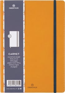 Carnet Oberthur - moutarde - A5 14,8 x 21 cm - 200 pages lignées