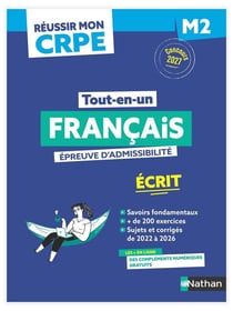 Réussir mon CRPE : Français - M2 - 1re épreuve d'admissibilité - Écrit (édition 2027)