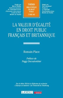 La valeur d'égalité en droit public français et britannique