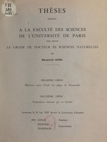 Matériaux pour l'étude des plages de Normandie - Suivi de Propositions données par la Faculté : réseau hydrographique du Morvan, sa genèse