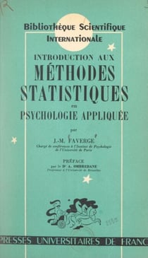 Introduction aux méthodes statistiques en psychologie appliquée