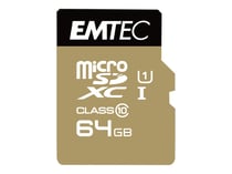 Carte mémoire Micro SDXC 64 GO - Class 10 Gold+ avec adaptateur