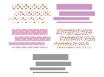 100 bandes de papier quilling imprimées - 50cm - Grenadine