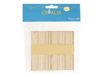 Set de 100 bâtonnets fins bois naturel - Créalia