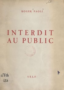 Interdit au public - Pièce en 3 actes