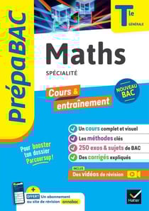 Prépabac - Maths (spécialité) Tle générale - Bac 2026 - cours, méthodes &amp; sujets corrigés (programme de Terminale)
