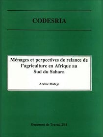 Ménages et perspectives de relance de l'agriculture en Afrique au sud du Sahara