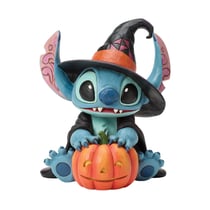 Figurine Enesco -Disney Lilo et Stitch - Stitch sorcier avec Jack-o-lantern - Led