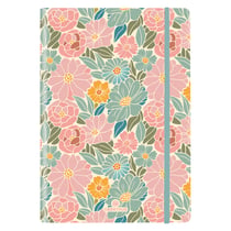 Carnet Oberthur - A5 14,8 x 21 cm - Caracas fleurs pastel - 200 pages lignées