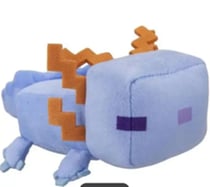 Peluche Minecraft axolotl bleu