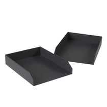 Corbeilles à courrier x2 - Gris anthracite A4 - Cultura