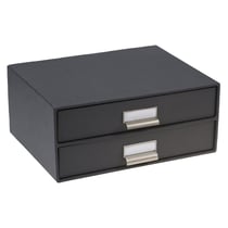 Boîte 2 tiroirs - Gris anthracite - Cultura